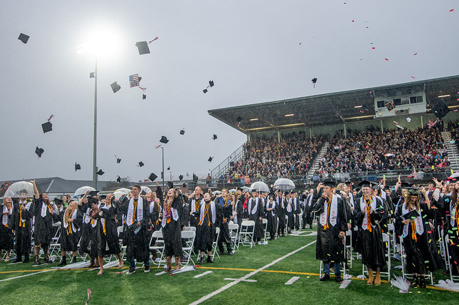 Battle Ground High School class of 2022 graduates celebrate