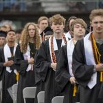 Battle Ground High School graduates participate in a commencement ceremony